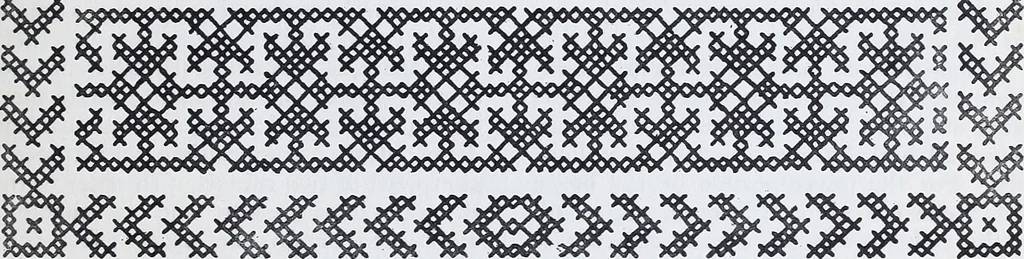 An illustration from Embroidery : a collection of articles on subjects connected with the study of fine needlework, including stitches, materials, methods of work, and designing, and history ..., 1909, leaf 128