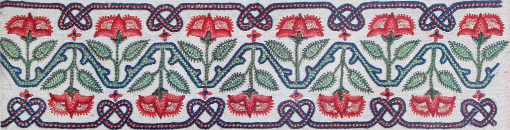 An illustration from Embroidery : a collection of articles on subjects connected with the study of fine needlework, including stitches, materials, methods of work, and designing, and history ..., 1909, leaf 138