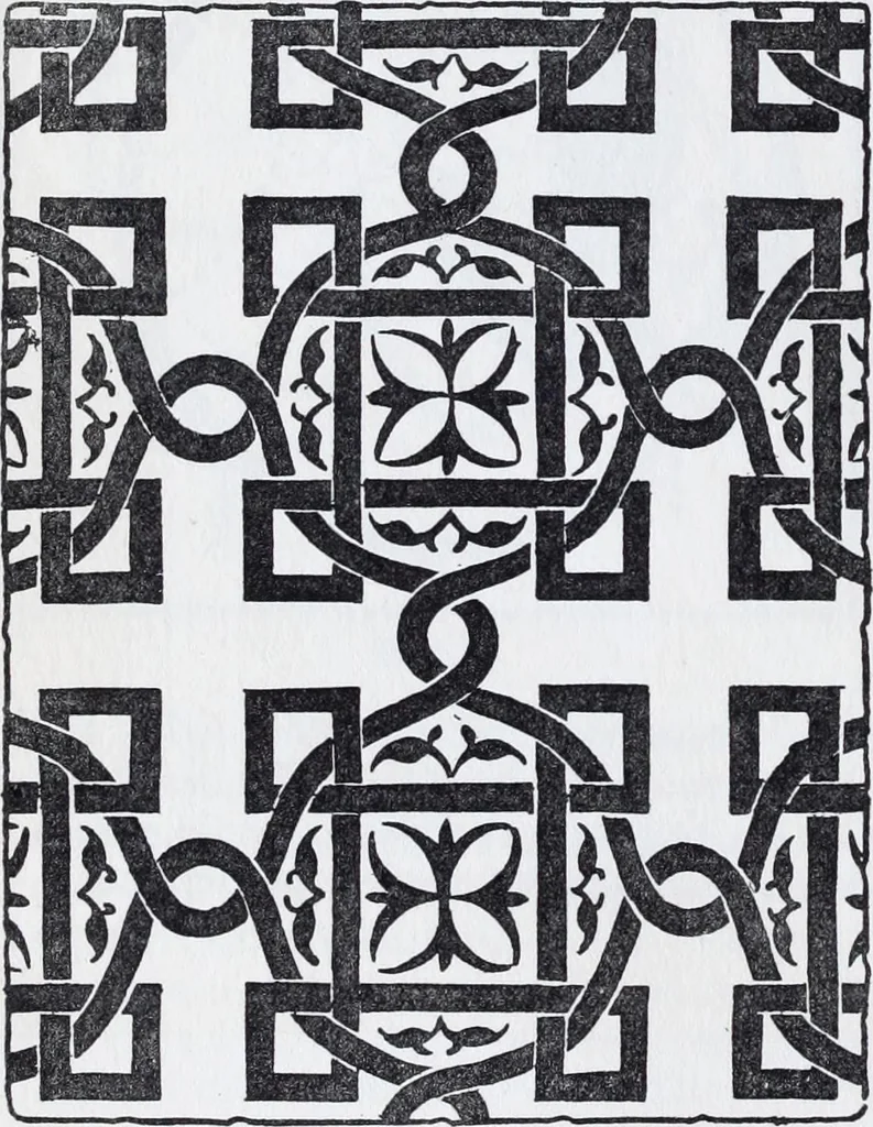 An illustration from Embroidery : a collection of articles on subjects connected with the study of fine needlework, including stitches, materials, methods of work, and designing, and history ..., 1909, leaf 173