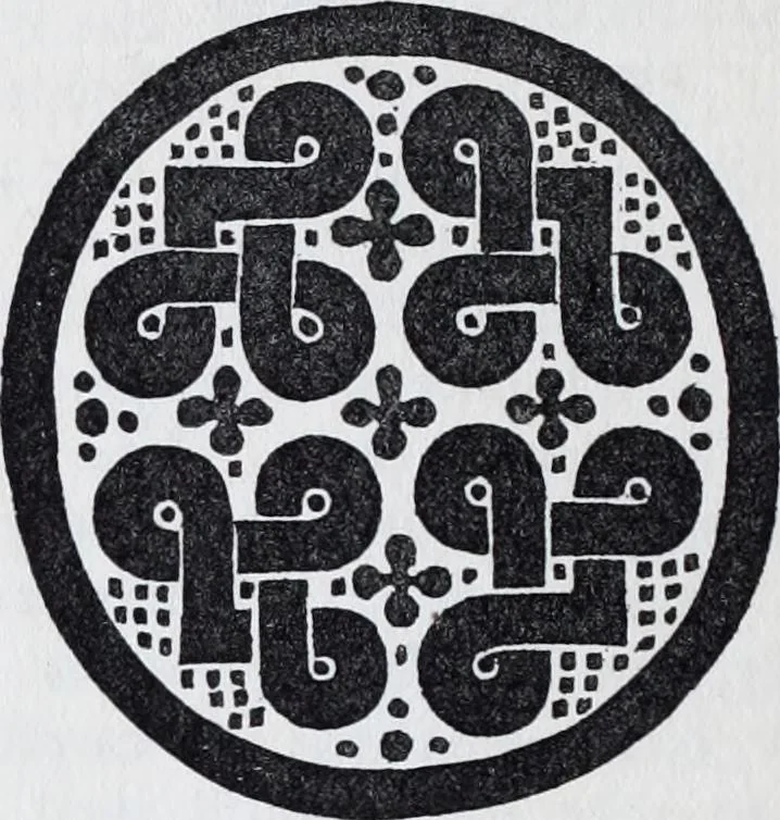 An illustration from Embroidery : a collection of articles on subjects connected with the study of fine needlework, including stitches, materials, methods of work, and designing, and history ..., 1909, leaf 173