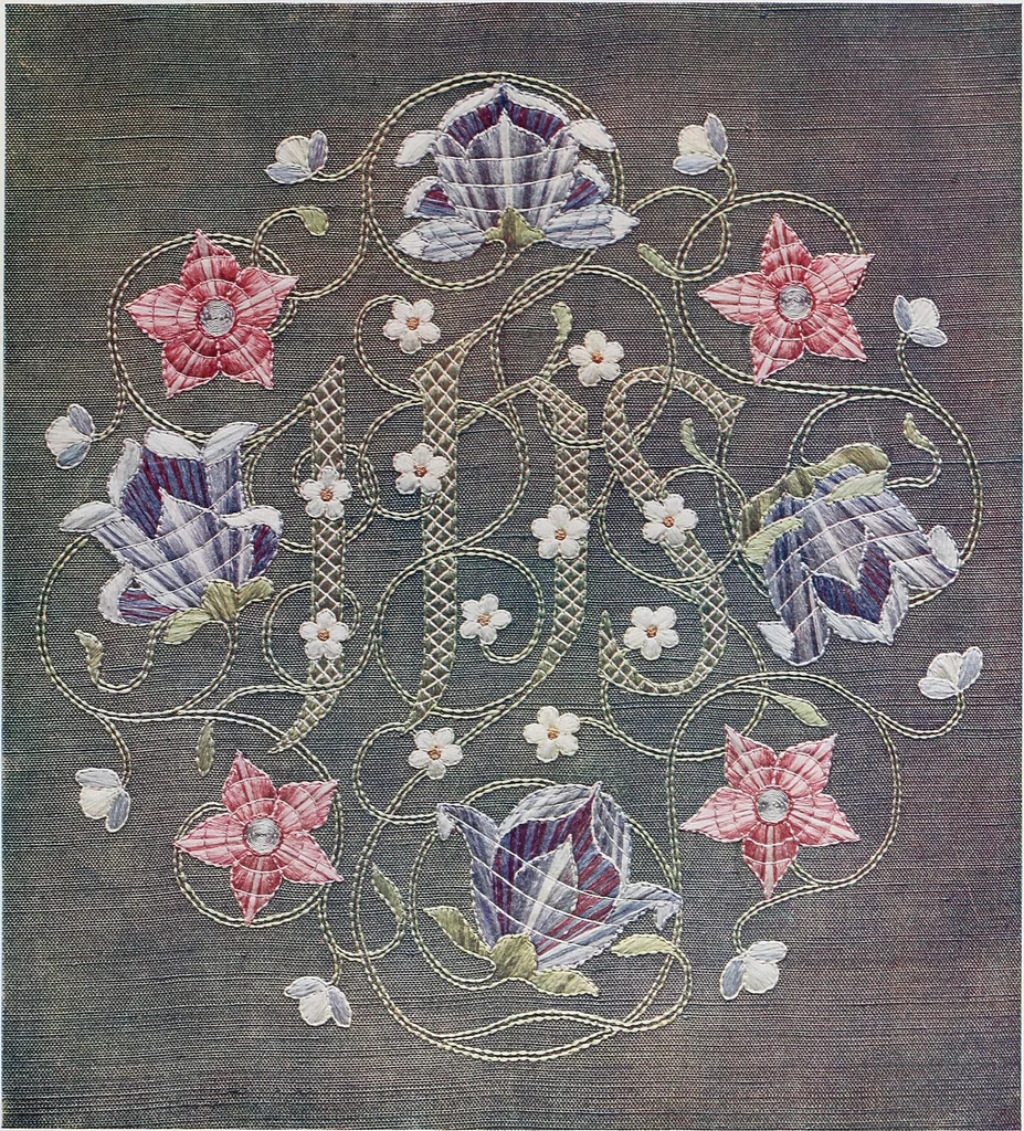 An illustration from Embroidery : a collection of articles on subjects connected with the study of fine needlework, including stitches, materials, methods of work, and designing, and history ..., 1909, leaf 178