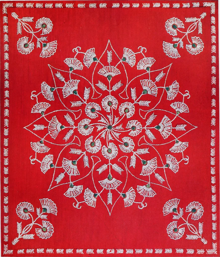 An illustration from Embroidery : a collection of articles on subjects connected with the study of fine needlework, including stitches, materials, methods of work, and designing, and history ..., 1909, leaf 184