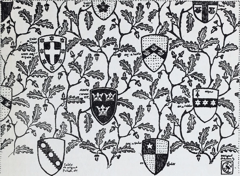 An illustration from Embroidery : a collection of articles on subjects connected with the study of fine needlework, including stitches, materials, methods of work, and designing, and history ..., 1909, leaf 188