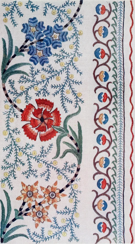 An illustration from Embroidery : a collection of articles on subjects connected with the study of fine needlework, including stitches, materials, methods of work, and designing, and history ..., 1909, leaf 190
