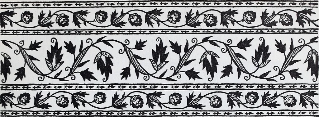 An illustration from Embroidery : a collection of articles on subjects connected with the study of fine needlework, including stitches, materials, methods of work, and designing, and history ..., 1909, leaf 200
