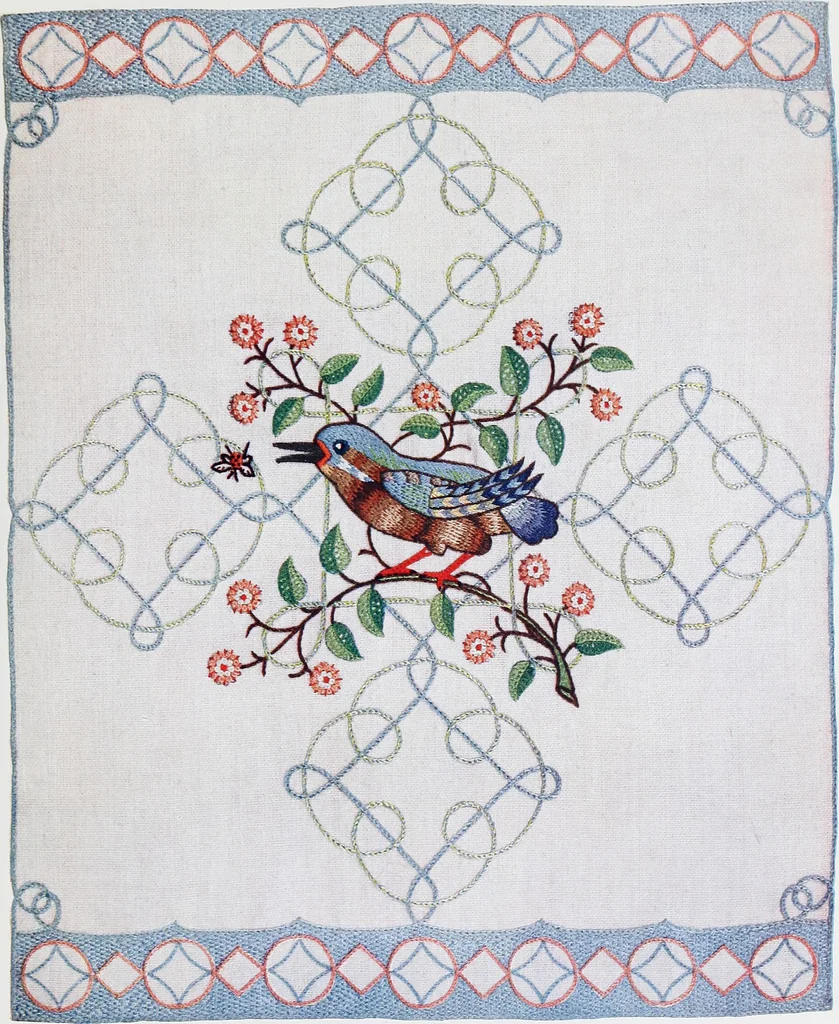 An illustration from Embroidery : a collection of articles on subjects connected with the study of fine needlework, including stitches, materials, methods of work, and designing, and history ..., 1909, leaf 218