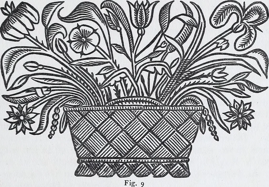 An illustration from Embroidery : a collection of articles on subjects connected with the study of fine needlework, including stitches, materials, methods of work, and designing, and history ..., 1909, leaf 28