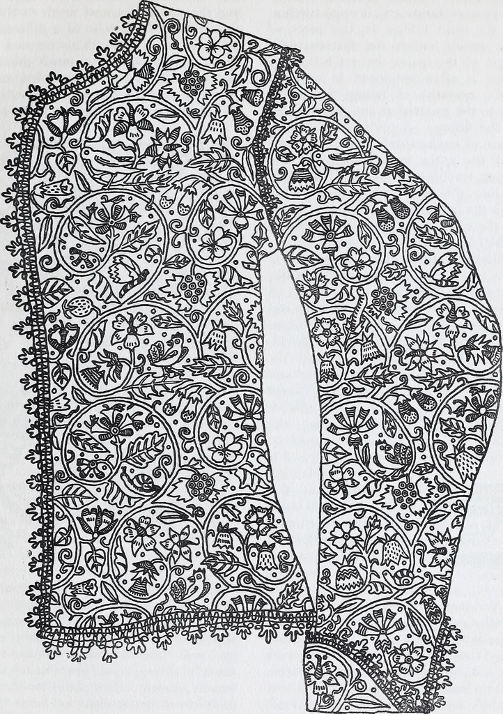 An illustration from Embroidery : a collection of articles on subjects connected with the study of fine needlework, including stitches, materials, methods of work, and designing, and history ..., 1909, leaf 34