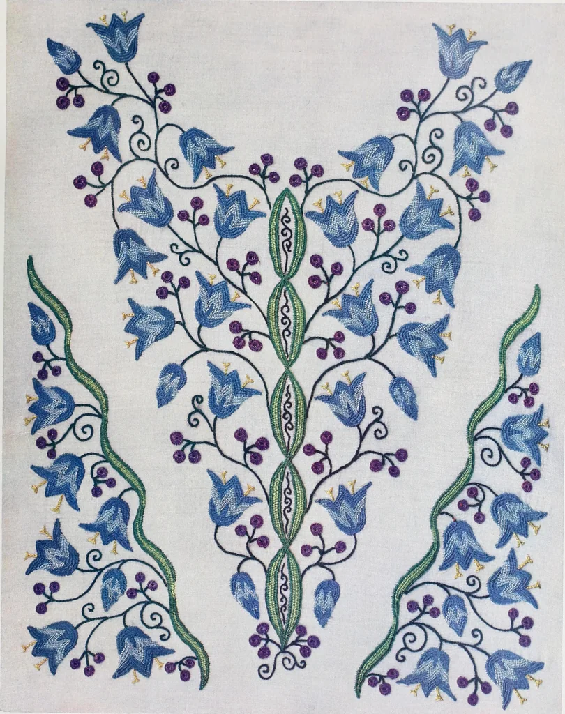 An illustration from Embroidery : a collection of articles on subjects connected with the study of fine needlework, including stitches, materials, methods of work, and designing, and history ..., 1909, leaf 38