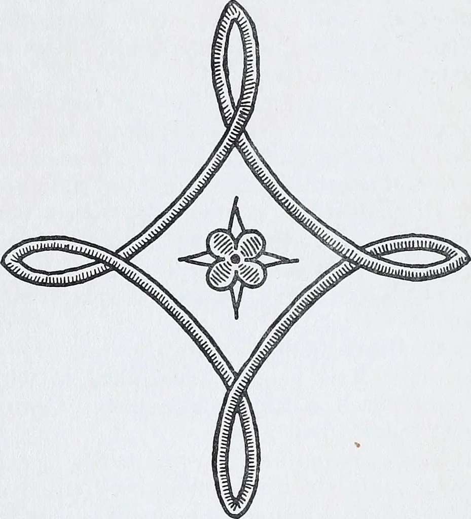 An illustration from Embroidery : a collection of articles on subjects connected with the study of fine needlework, including stitches, materials, methods of work, and designing, and history ..., 1909, leaf 52