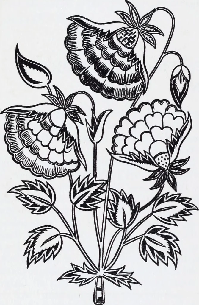 An illustration from Embroidery : a collection of articles on subjects connected with the study of fine needlework, including stitches, materials, methods of work, and designing, and history ..., 1909, leaf 67