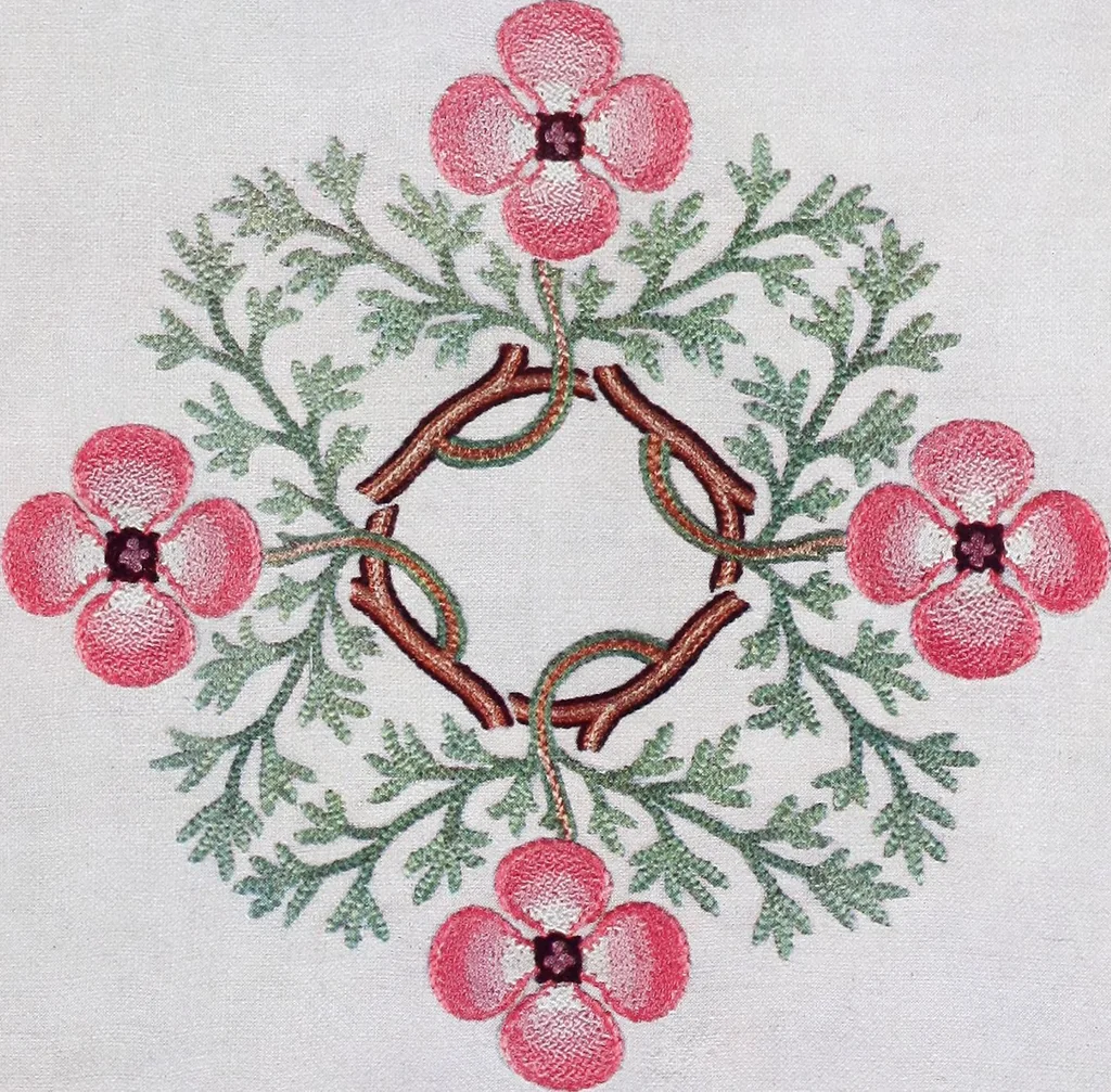 An illustration from Embroidery : a collection of articles on subjects connected with the study of fine needlework, including stitches, materials, methods of work, and designing, and history ..., 1909, leaf 70