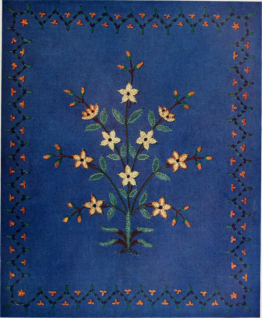 An illustration from Embroidery : a collection of articles on subjects connected with the study of fine needlework, including stitches, materials, methods of work, and designing, and history ..., 1909, leaf 78