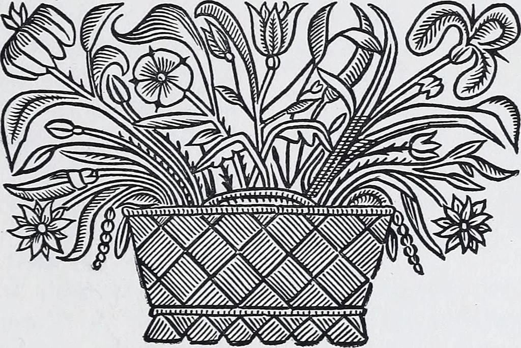 An illustration from Embroidery : a collection of articles on subjects connected with the study of fine needlework, including stitches, materials, methods of work, and designing, and history ..., 1909, leaf 8