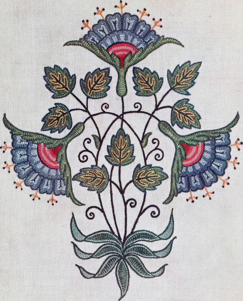 An illustration from Embroidery : a collection of articles on subjects connected with the study of fine needlework, including stitches, materials, methods of work, and designing, and history ..., 1909, leaf 92