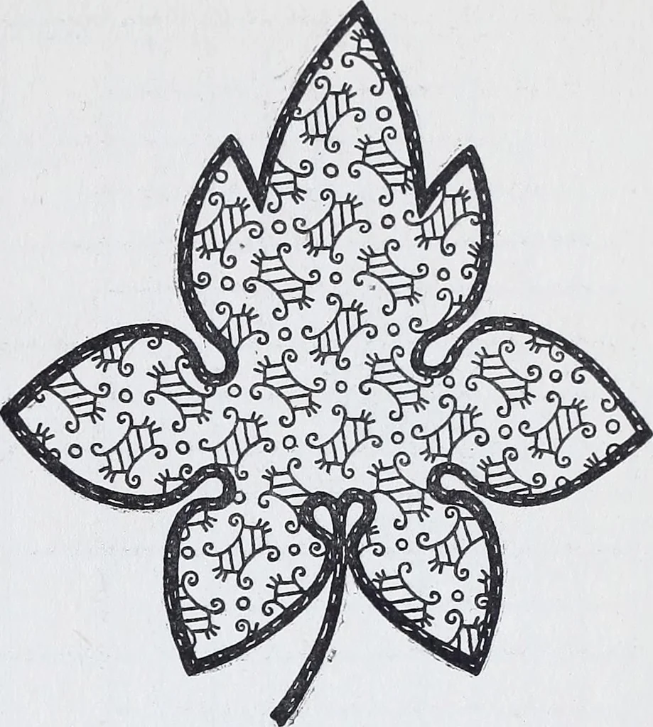 An illustration from Embroidery : a collection of articles on subjects connected with the study of fine needlework, including stitches, materials, methods of work, and designing, and history ..., 1909, leaf 98