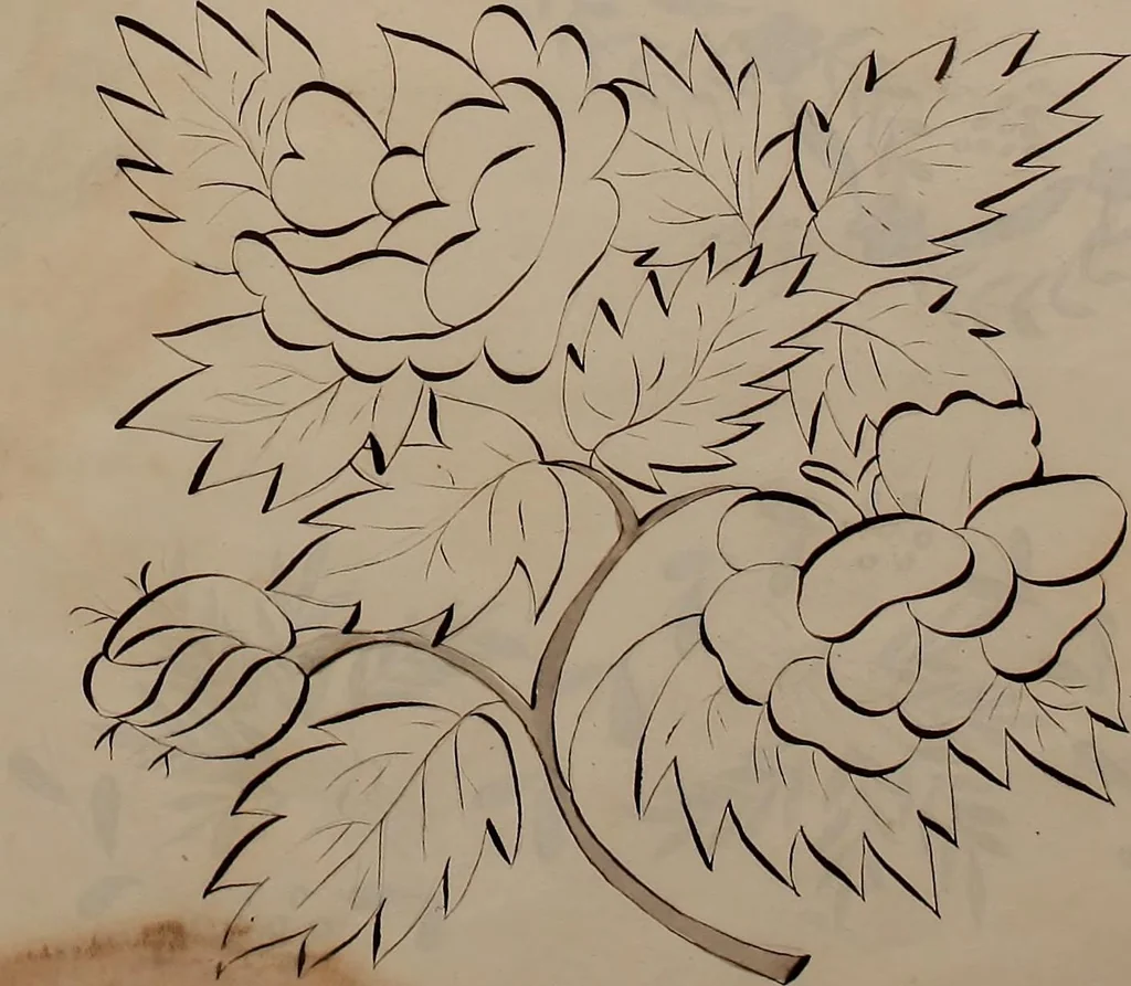 An illustration from [Embroidery designs, 1850, leaf 70