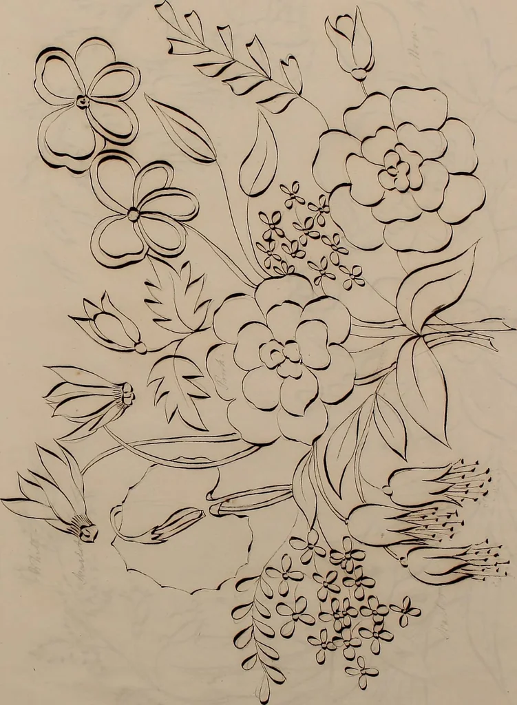 An illustration from [Embroidery designs, 1850, leaf 92