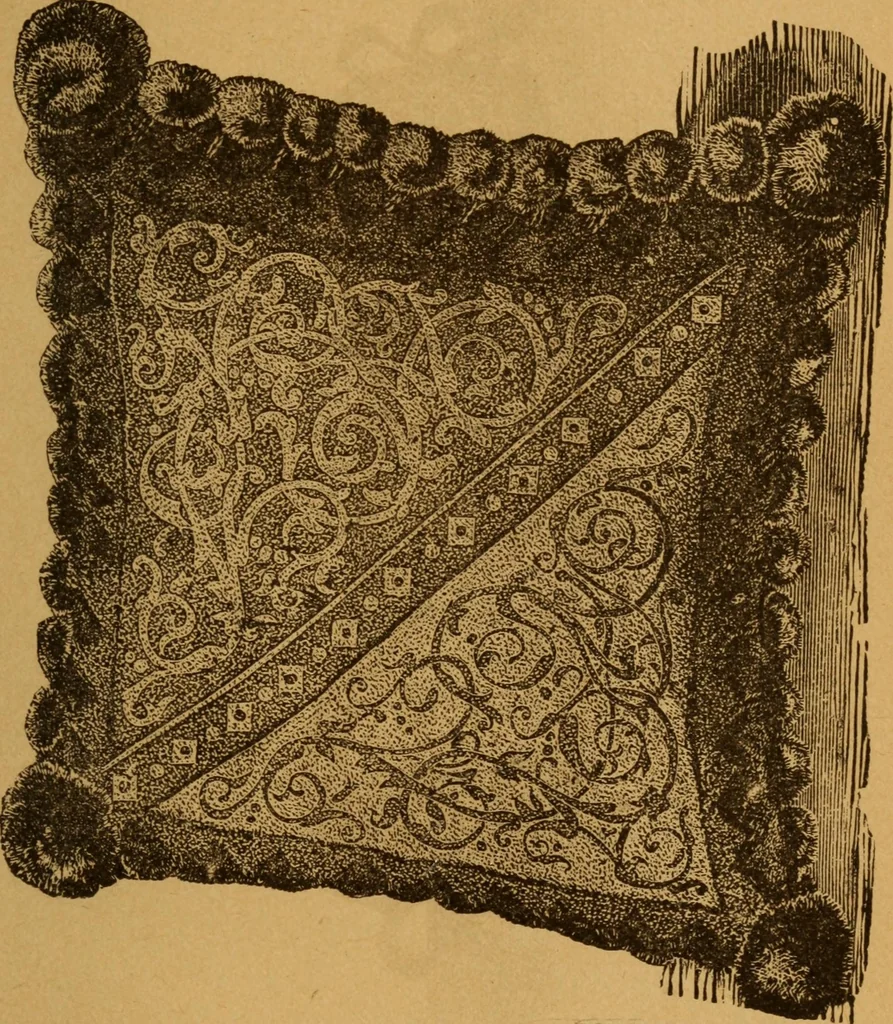 An illustration from Embroidery and fancy work, containing directions for embroidering, painting, modelling, carving, etc, 1899, leaf 138