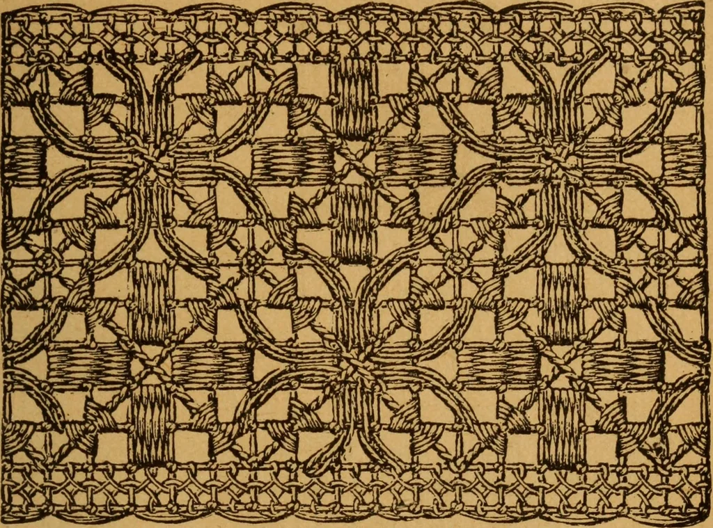 An illustration from Embroidery and fancy work, containing directions for embroidering, painting, modelling, carving, etc, 1899, leaf 178