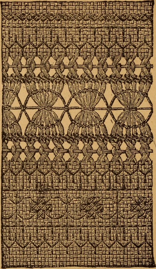 An illustration from Embroidery and fancy work, containing directions for embroidering, painting, modelling, carving, etc, 1899, leaf 185