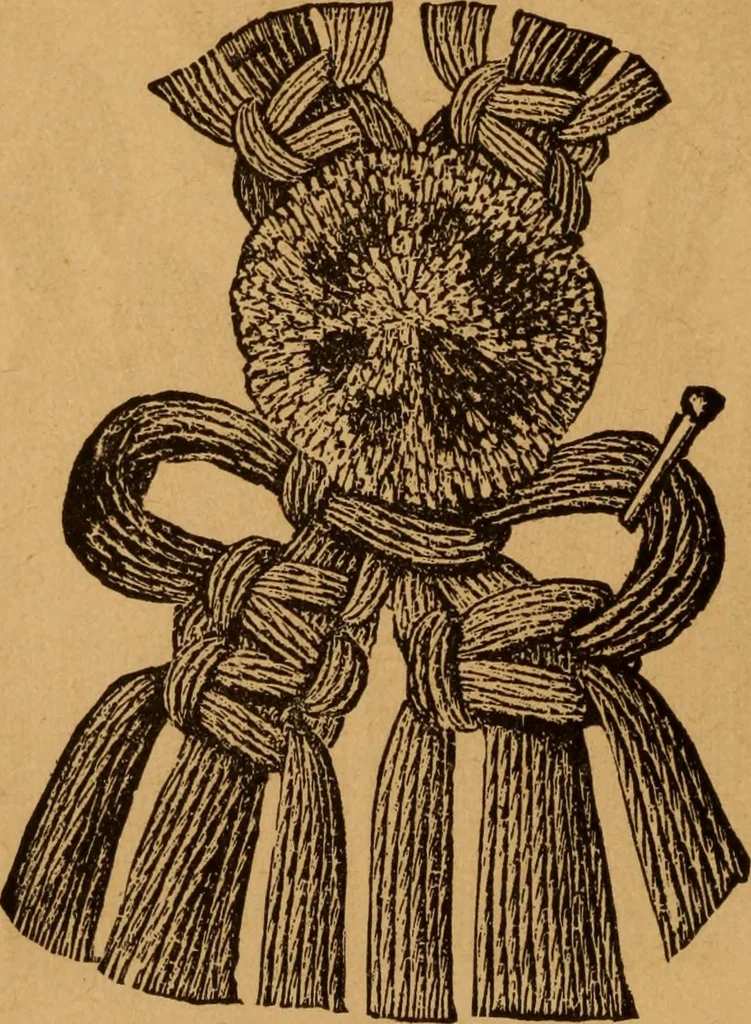 An illustration from Embroidery and fancy work, containing directions for embroidering, painting, modelling, carving, etc, 1899, leaf 203