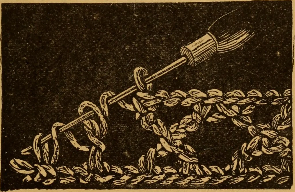 An illustration from Embroidery and fancy work, containing directions for embroidering, painting, modelling, carving, etc, 1899, leaf 210