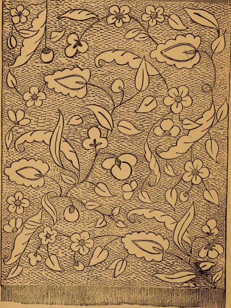An illustration from Embroidery and fancy work, containing directions for embroidering, painting, modelling, carving, etc, 1899, leaf 29