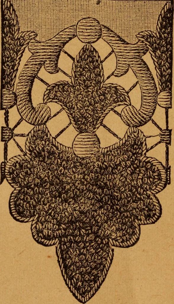 An illustration from Embroidery and fancy work, containing directions for embroidering, painting, modelling, carving, etc, 1899, leaf 305