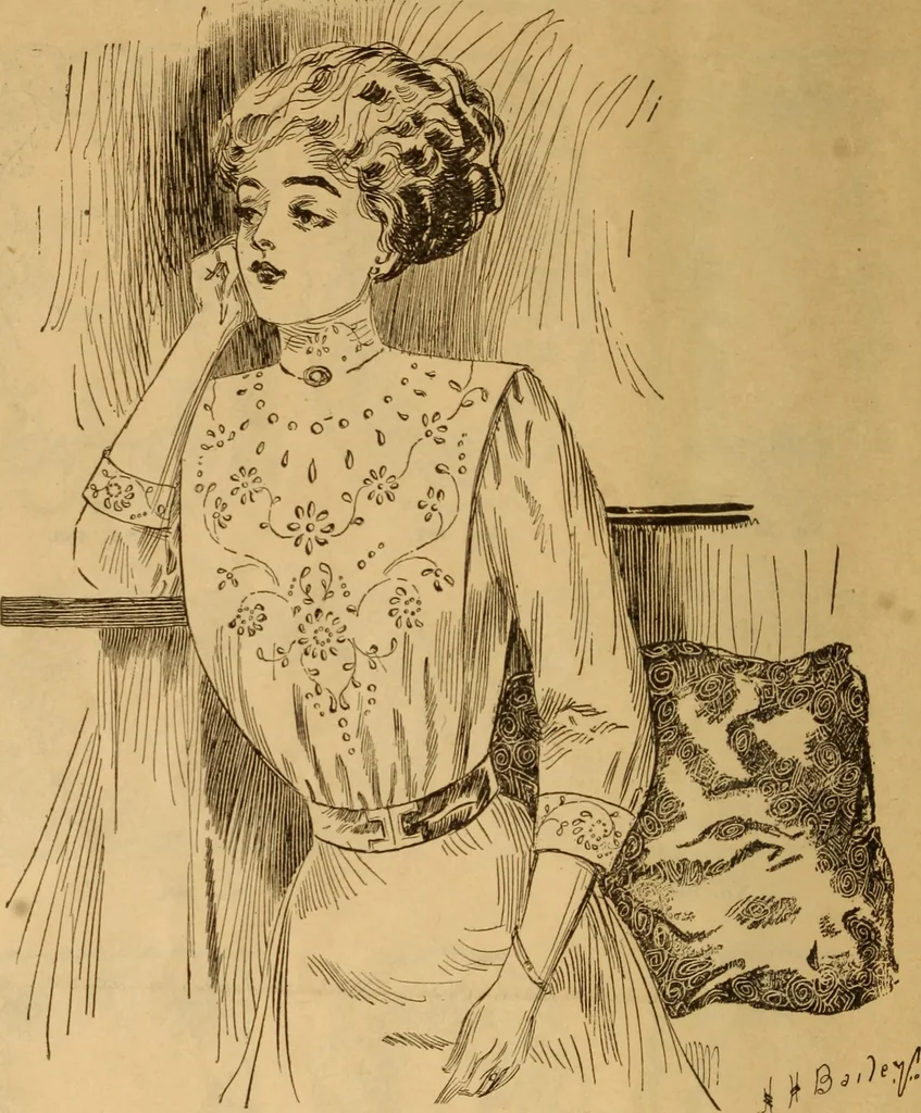 An illustration from Embroidery hints: Fall and Winter 1910, 1910, leaf 19