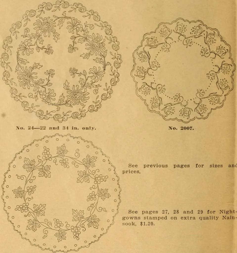 An illustration from Embroidery hints: Fall and Winter 1910, 1910, leaf 5