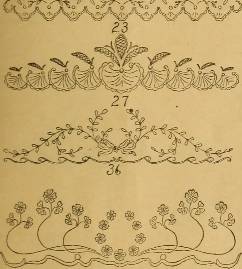 An illustration from Embroidery hints: Fall and Winter 1910, 1910, leaf 52