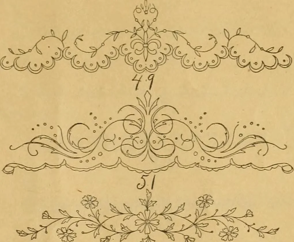 An illustration from Embroidery hints: Fall and Winter 1910, 1910, leaf 52