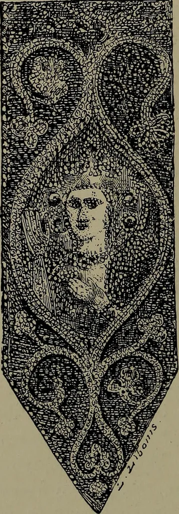 An illustration from Embroidery and lace: their manufacture and history from the remotest antiquity to the present day. A handbook for amateurs, collectors and general readers, 1888, leaf 123