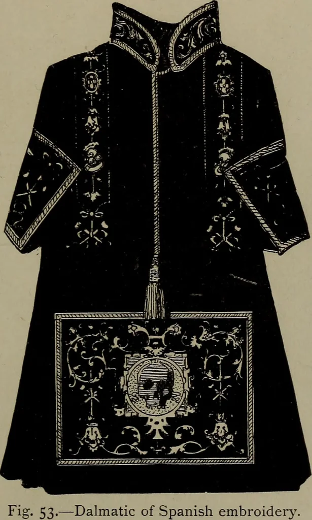 An illustration from Embroidery and lace: their manufacture and history from the remotest antiquity to the present day. A handbook for amateurs, collectors and general readers, 1888, leaf 134