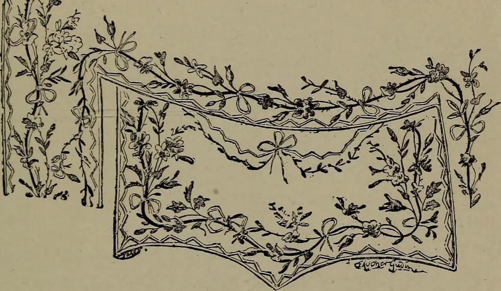 An illustration from Embroidery and lace: their manufacture and history from the remotest antiquity to the present day. A handbook for amateurs, collectors and general readers, 1888, leaf 164