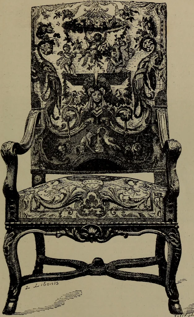 An illustration from Embroidery and lace: their manufacture and history from the remotest antiquity to the present day. A handbook for amateurs, collectors and general readers, 1888, leaf 166