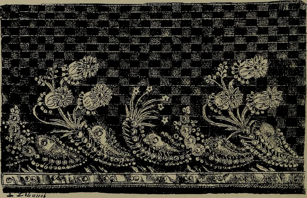 An illustration from Embroidery and lace: their manufacture and history from the remotest antiquity to the present day. A handbook for amateurs, collectors and general readers, 1888, leaf 167