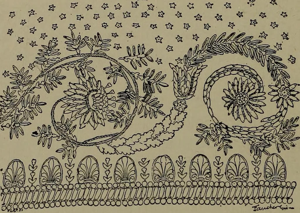 An illustration from Embroidery and lace: their manufacture and history from the remotest antiquity to the present day. A handbook for amateurs, collectors and general readers, 1888, leaf 171