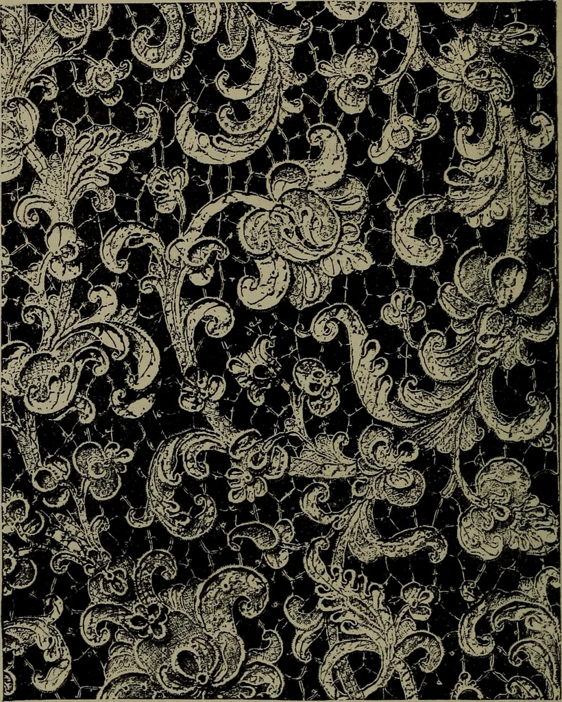 An illustration from Embroidery and lace: their manufacture and history from the remotest antiquity to the present day. A handbook for amateurs, collectors and general readers, 1888, leaf 231