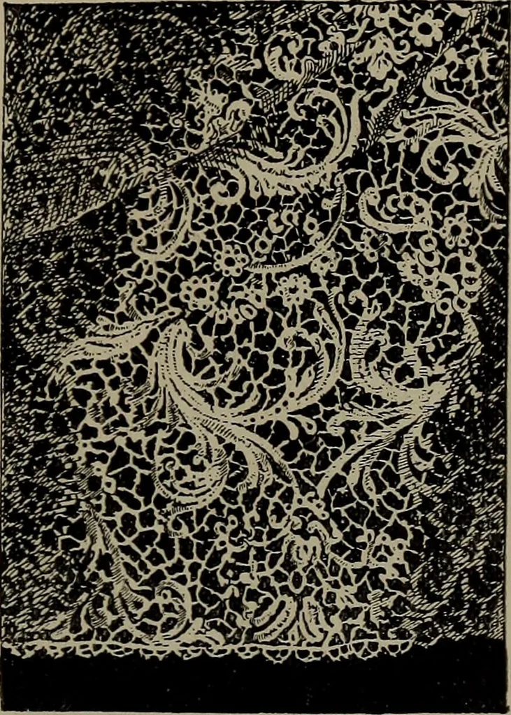 An illustration from Embroidery and lace: their manufacture and history from the remotest antiquity to the present day. A handbook for amateurs, collectors and general readers, 1888, leaf 234