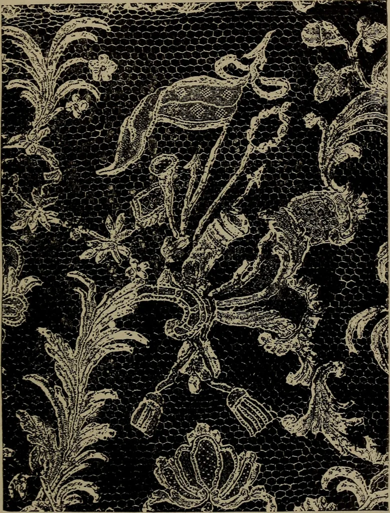 An illustration from Embroidery and lace: their manufacture and history from the remotest antiquity to the present day. A handbook for amateurs, collectors and general readers, 1888, leaf 242