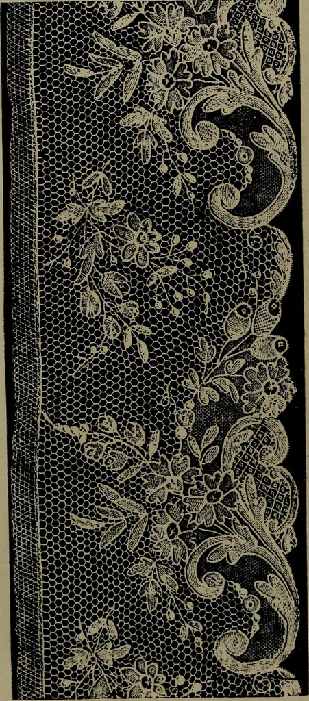 An illustration from Embroidery and lace: their manufacture and history from the remotest antiquity to the present day. A handbook for amateurs, collectors and general readers, 1888, leaf 255