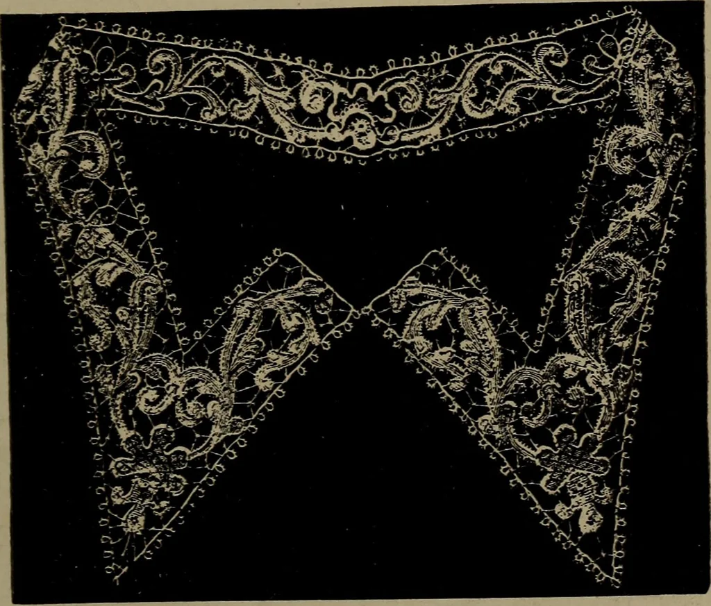 An illustration from Embroidery and lace: their manufacture and history from the remotest antiquity to the present day. A handbook for amateurs, collectors and general readers, 1888, leaf 256