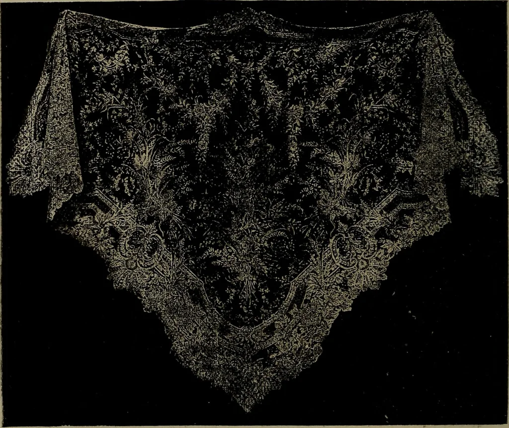An illustration from Embroidery and lace: their manufacture and history from the remotest antiquity to the present day. A handbook for amateurs, collectors and general readers, 1888, leaf 257