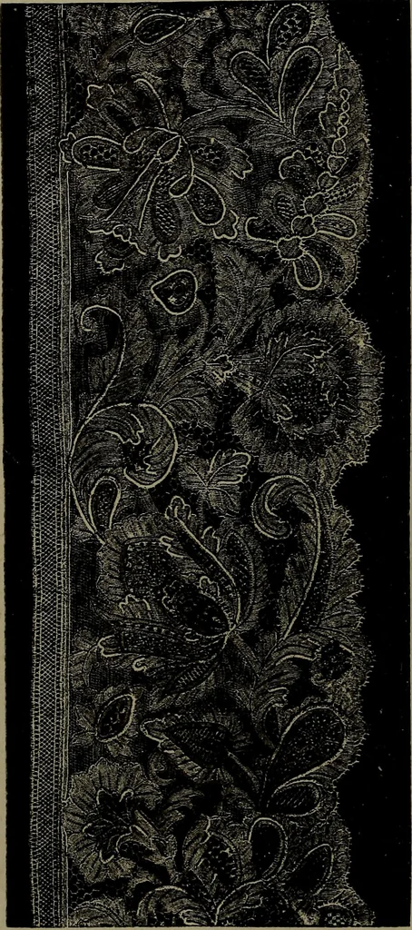 An illustration from Embroidery and lace: their manufacture and history from the remotest antiquity to the present day. A handbook for amateurs, collectors and general readers, 1888, leaf 259