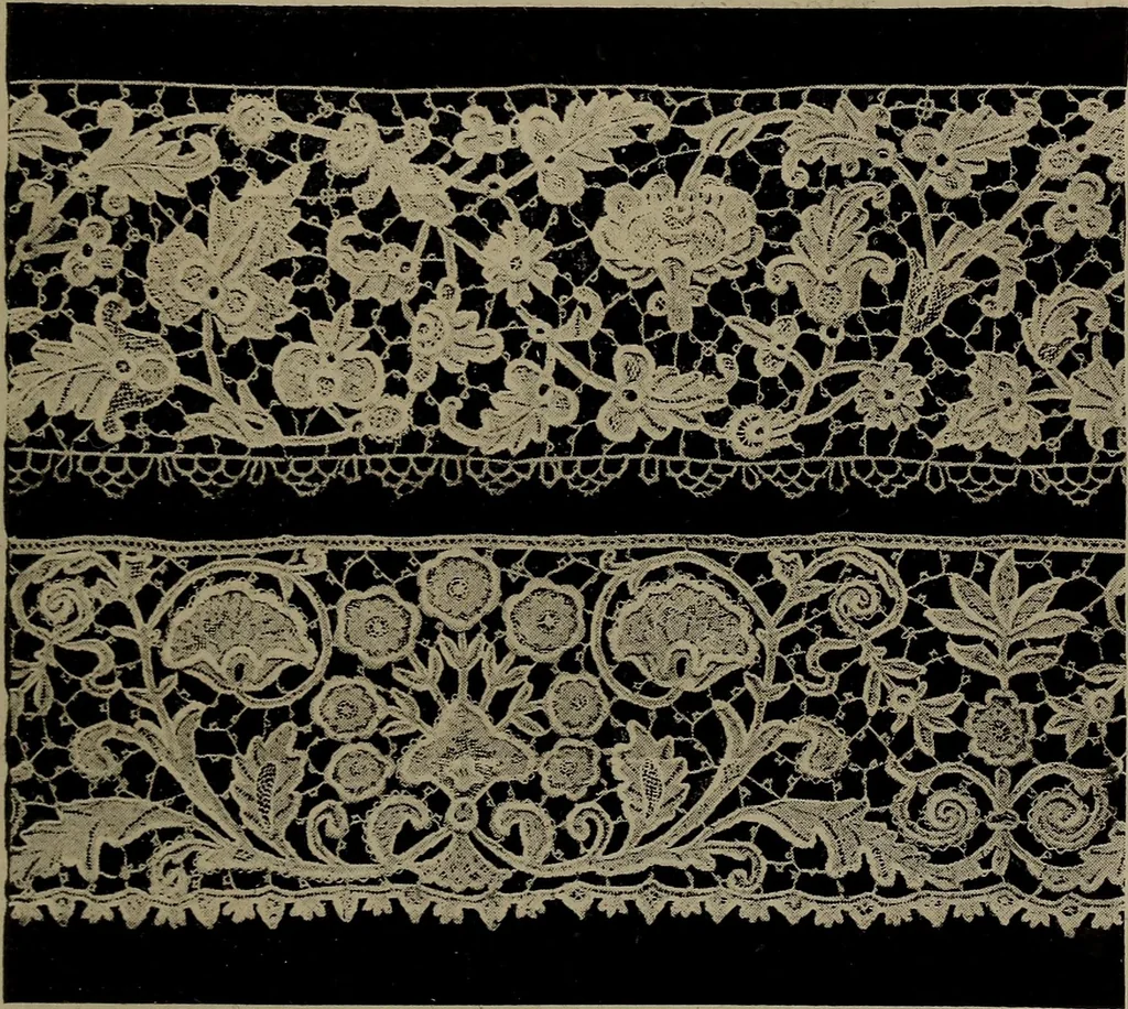 An illustration from Embroidery and lace: their manufacture and history from the remotest antiquity to the present day. A handbook for amateurs, collectors and general readers, 1888, leaf 264