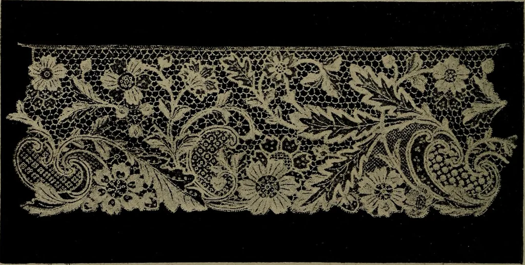An illustration from Embroidery and lace: their manufacture and history from the remotest antiquity to the present day. A handbook for amateurs, collectors and general readers, 1888, leaf 265