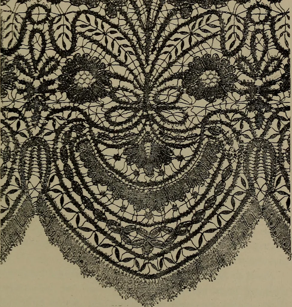 An illustration from Embroidery and lace: their manufacture and history from the remotest antiquity to the present day. A handbook for amateurs, collectors and general readers, 1888, leaf 300