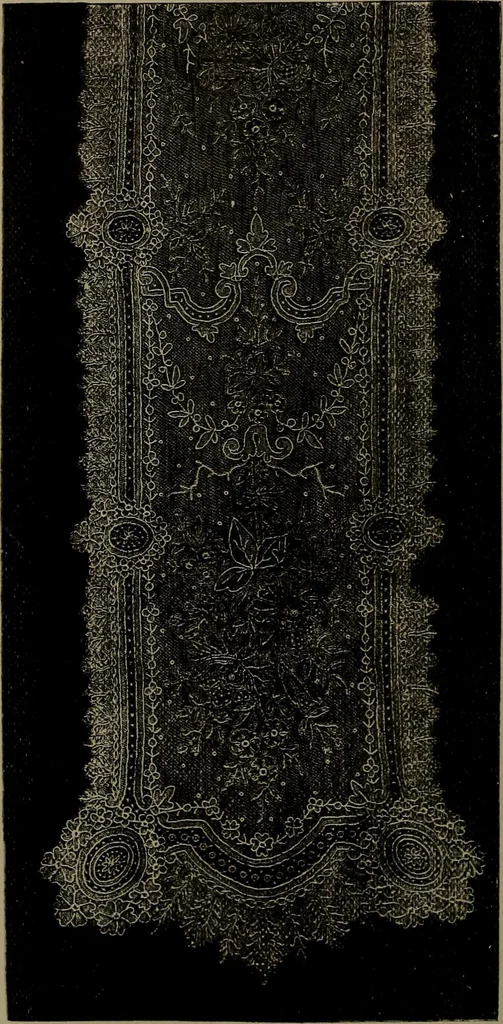 An illustration from Embroidery and lace: their manufacture and history from the remotest antiquity to the present day. A handbook for amateurs, collectors and general readers, 1888, leaf 327